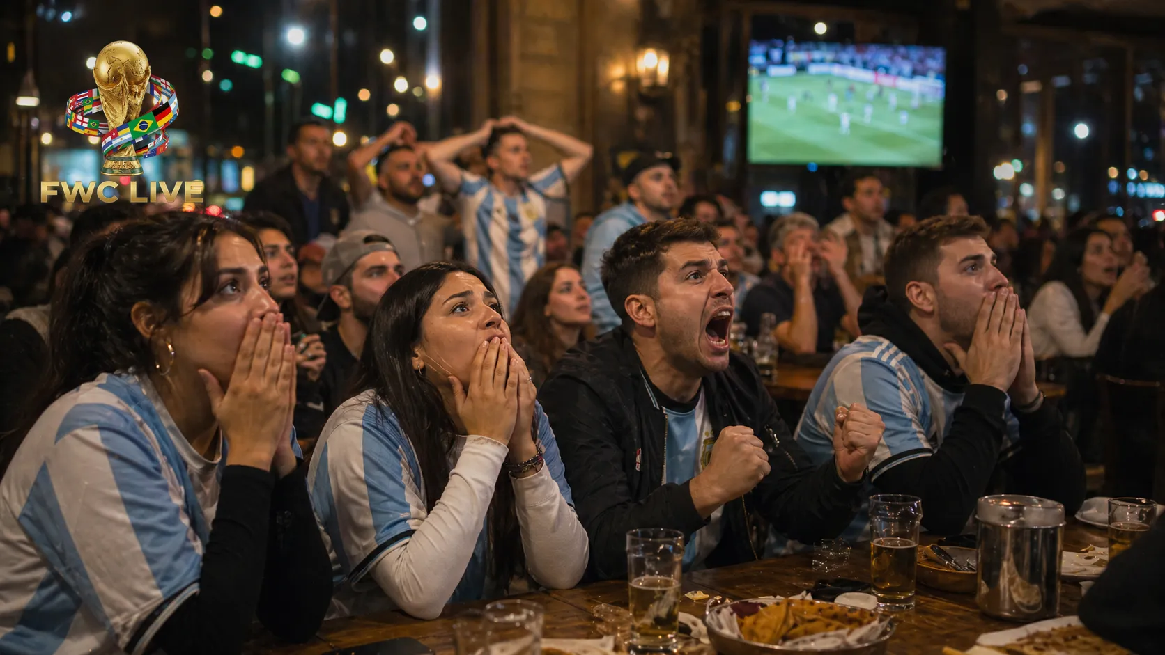 Argentina football fans watching FIFA World Cup 2026 coverage in Buenos Aires