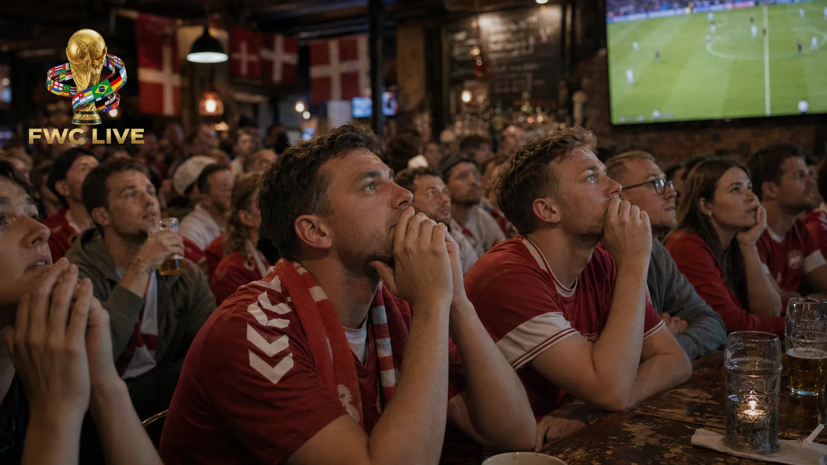 Denmark football fans watching FIFA World Cup 2026 coverage in Copenhagen