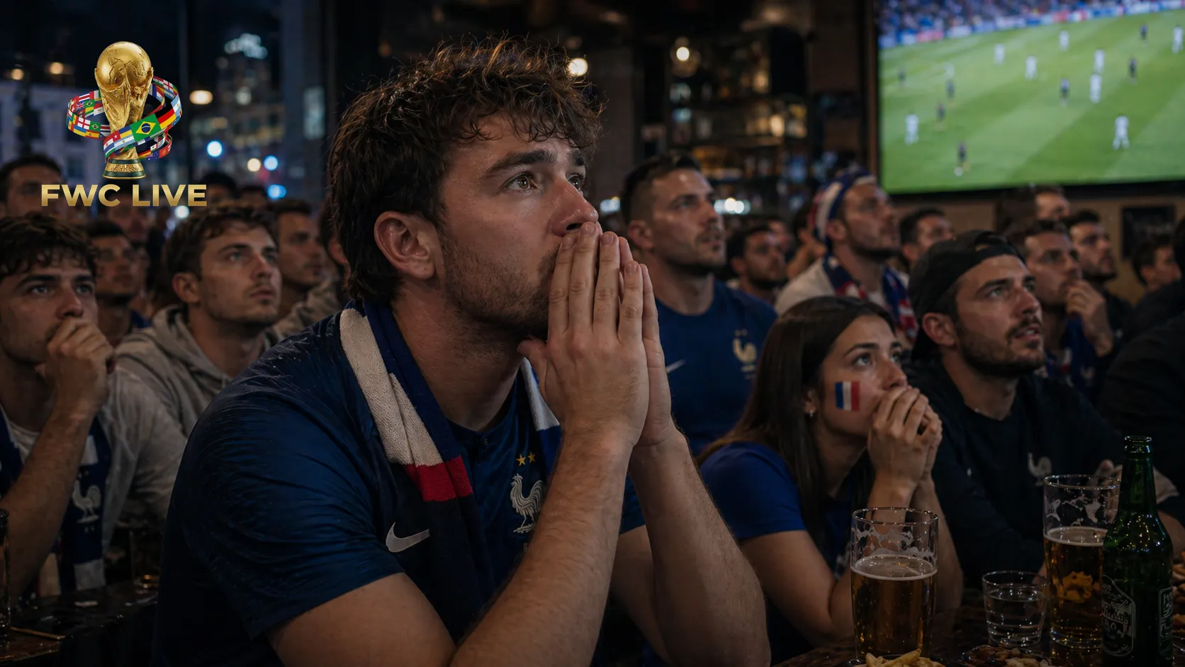 France football fans watching FIFA World Cup 2026 coverage in Paris