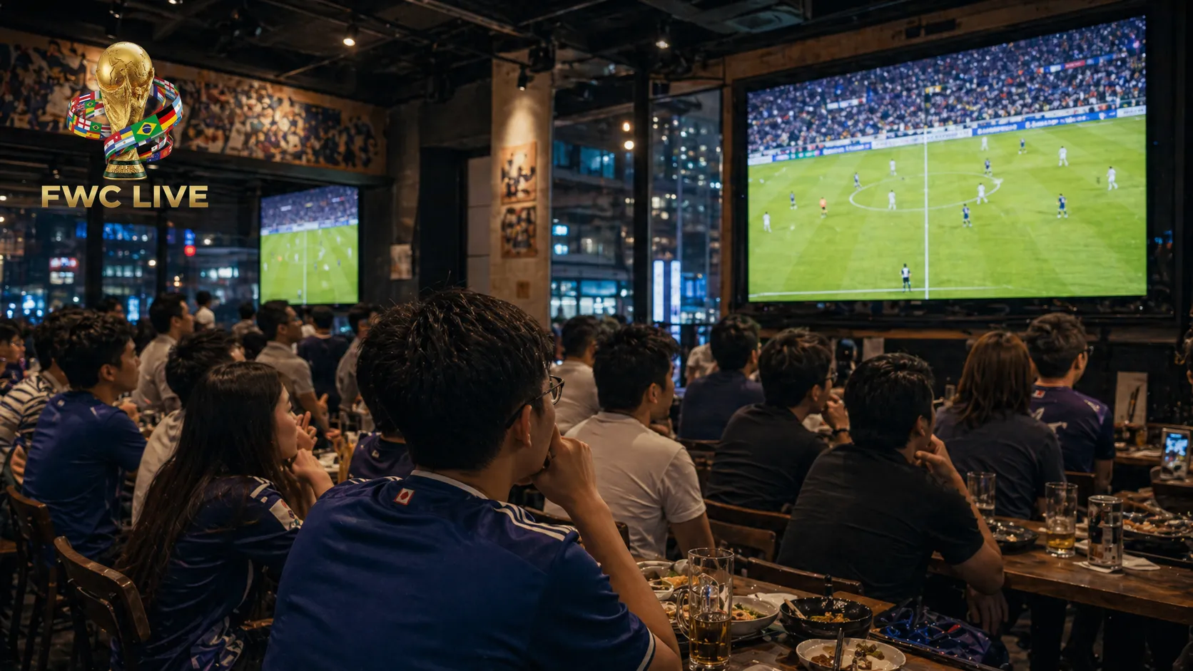 Japan football fans watching FIFA World Cup 2026 coverage in Tokyo