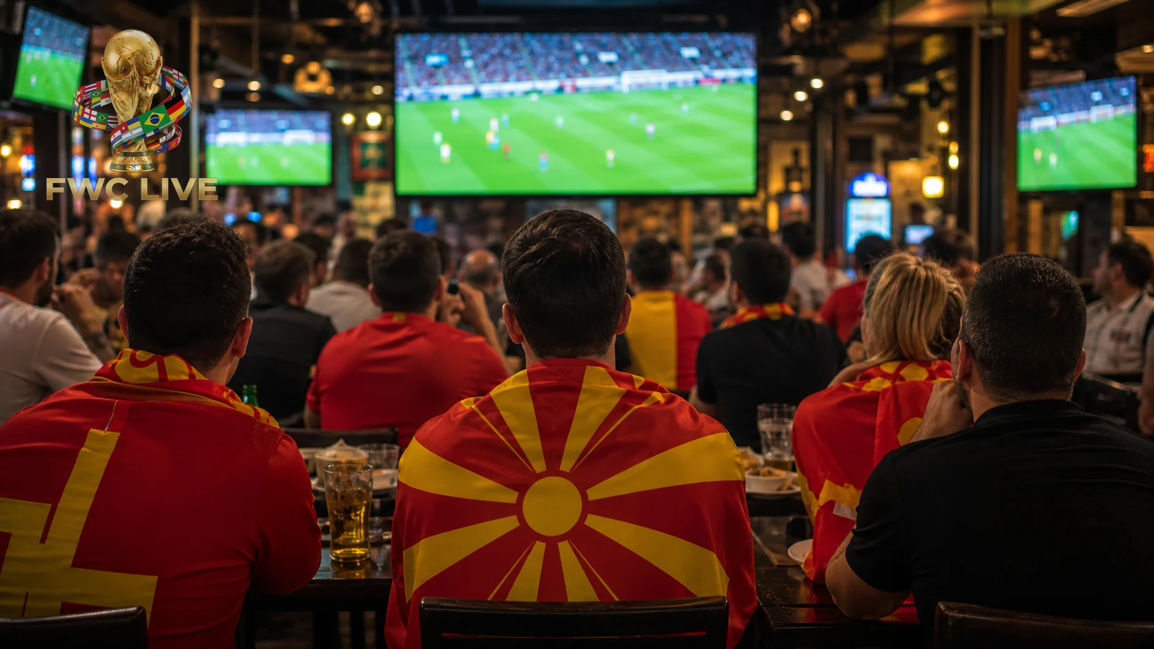 North Macedonia football fans watching FIFA World Cup 2026 coverage in Skopje