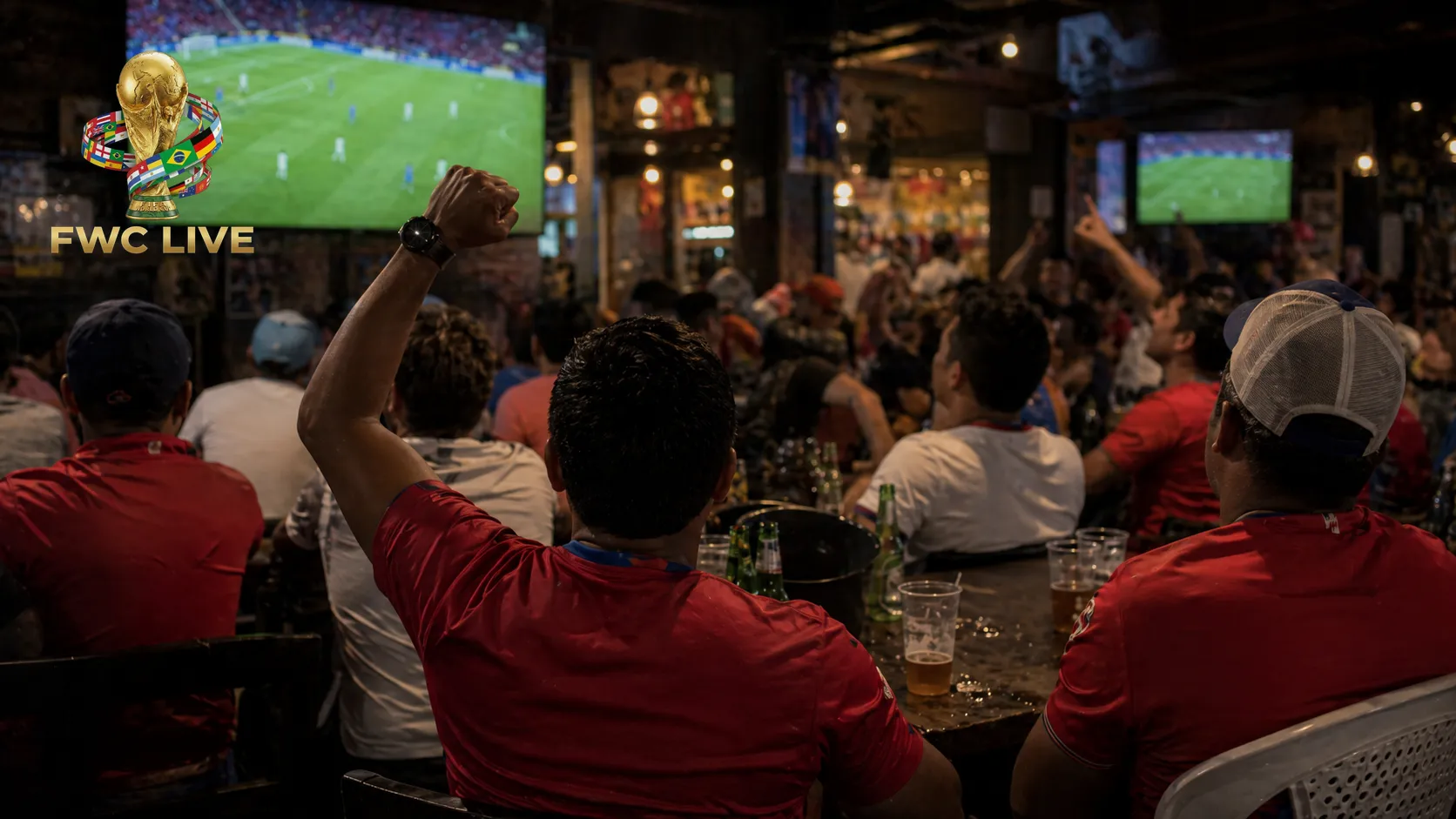 Panama football fans watching FIFA World Cup 2026 coverage in a Panama City sports bar