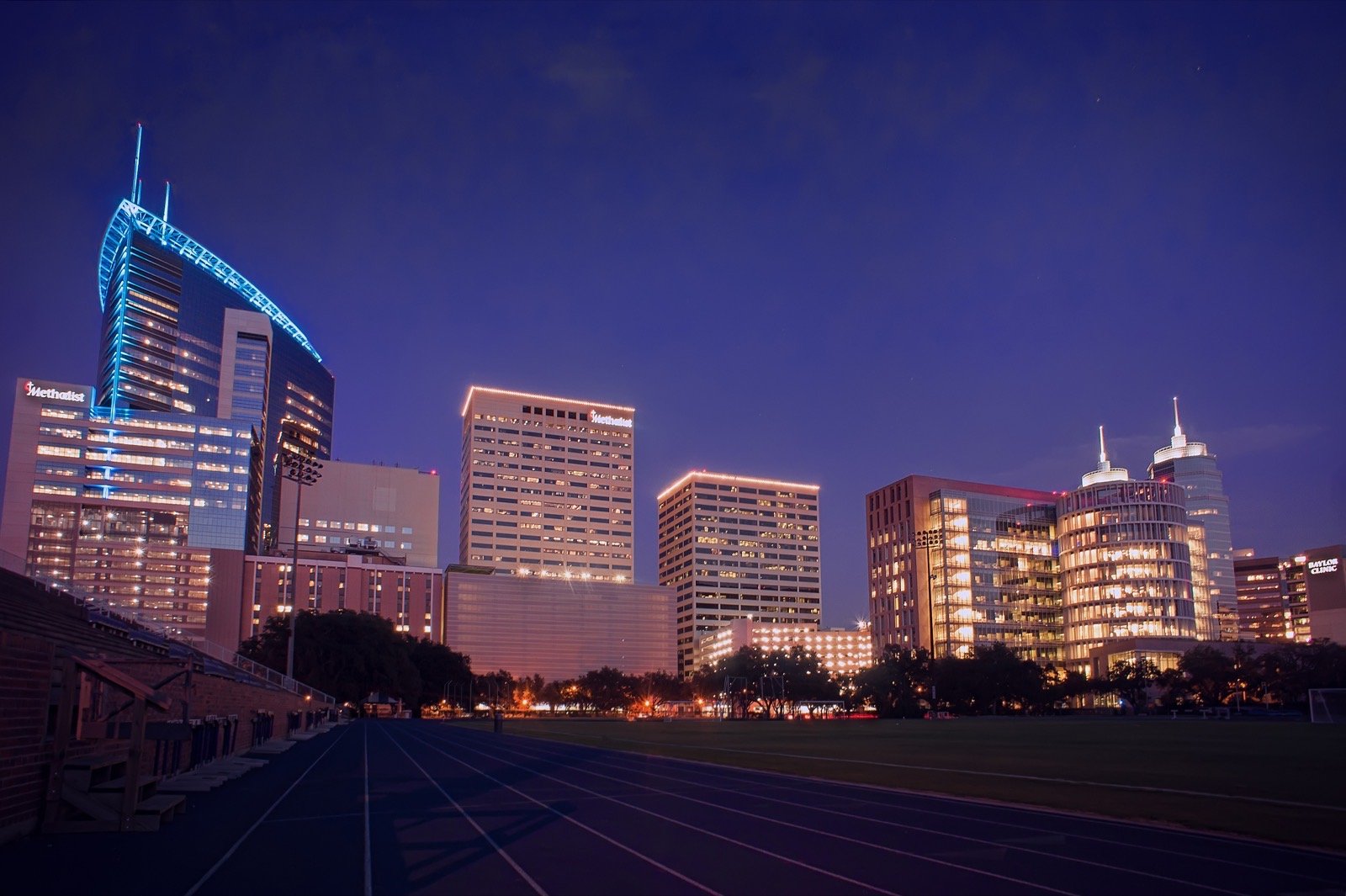 Houston host city skyline